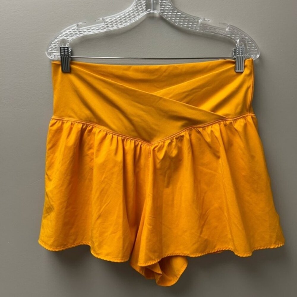 Aerie Offline Real Me Simply Orange Crossover‎ Flowy Shorts